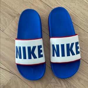 Nike Men’s Size 9 Blue and White Sport Slide Sandals